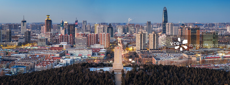 济南市中区夜色图片素材