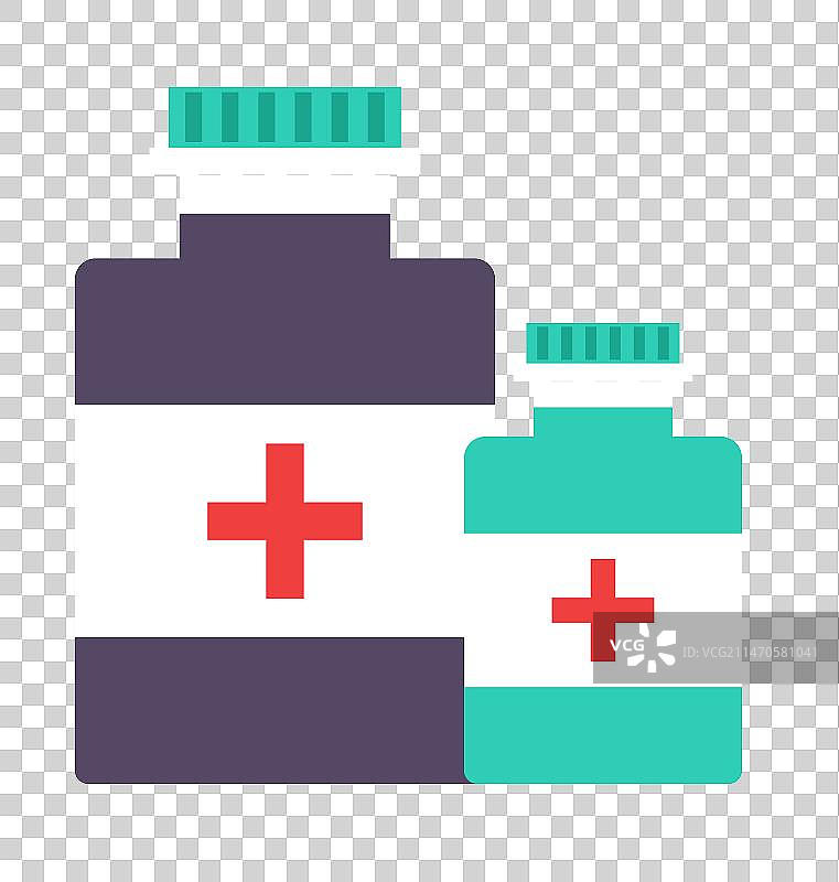 扁平风医疗药瓶元素图片素材