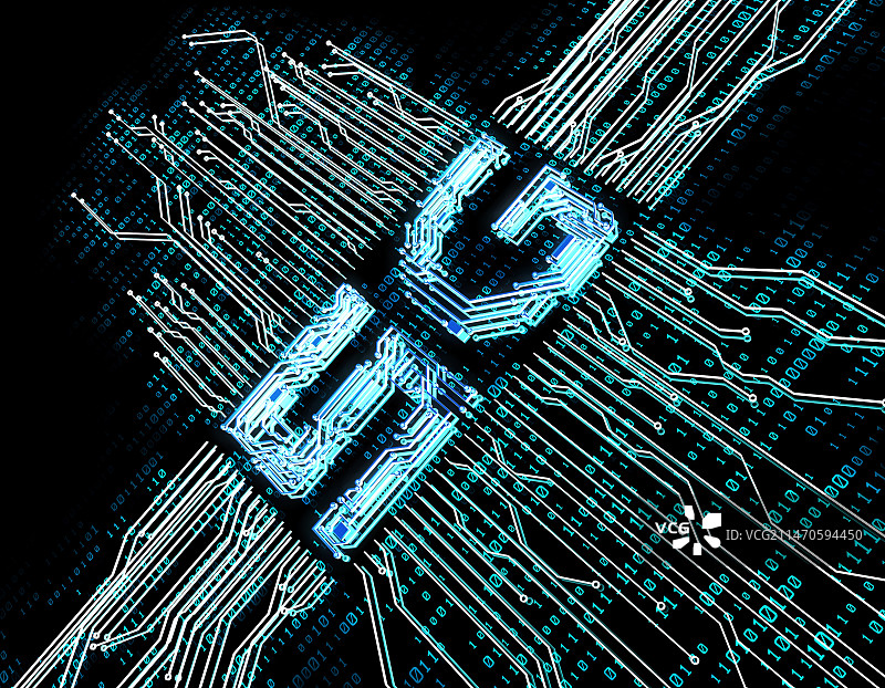 网络科技电路板数据传输与5G科技图片素材