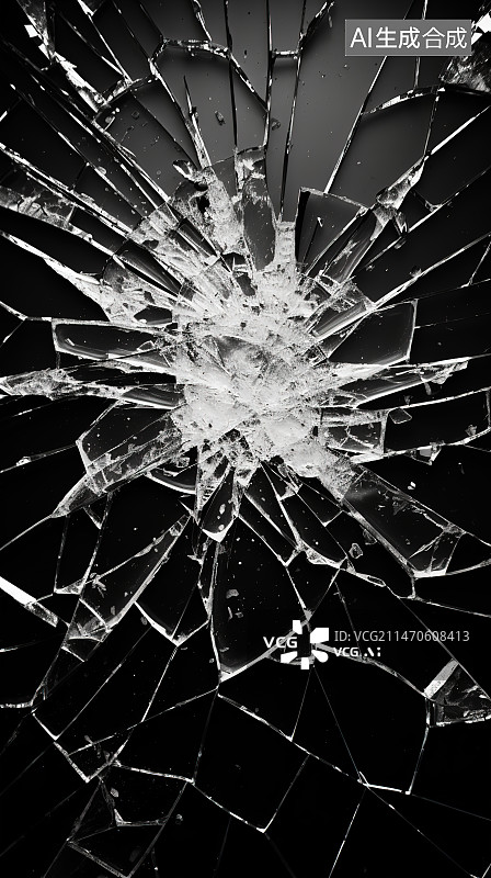 【AI数字艺术】黑色背景下湿蜘蛛网的特写镜头图片素材