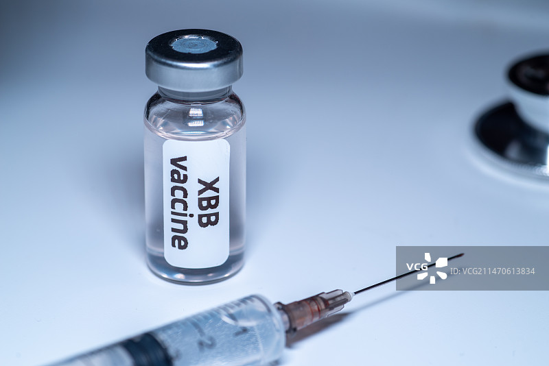 XBB变异株新冠疫苗接种概念主题图片素材