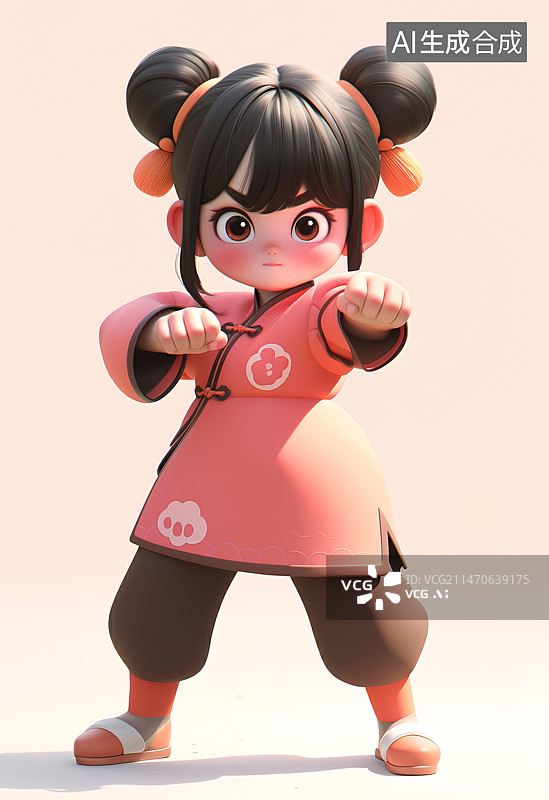 【AI数字艺术】功夫的儿童图片素材