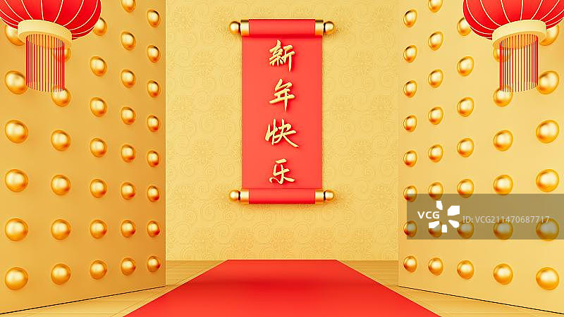 中国新年贺卡 灯笼 爆竹图片素材