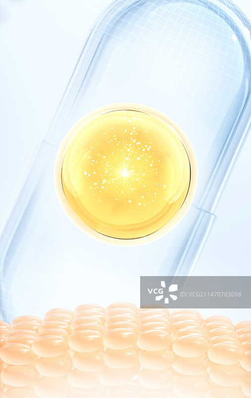 3D渲染的微观分子精华图片素材