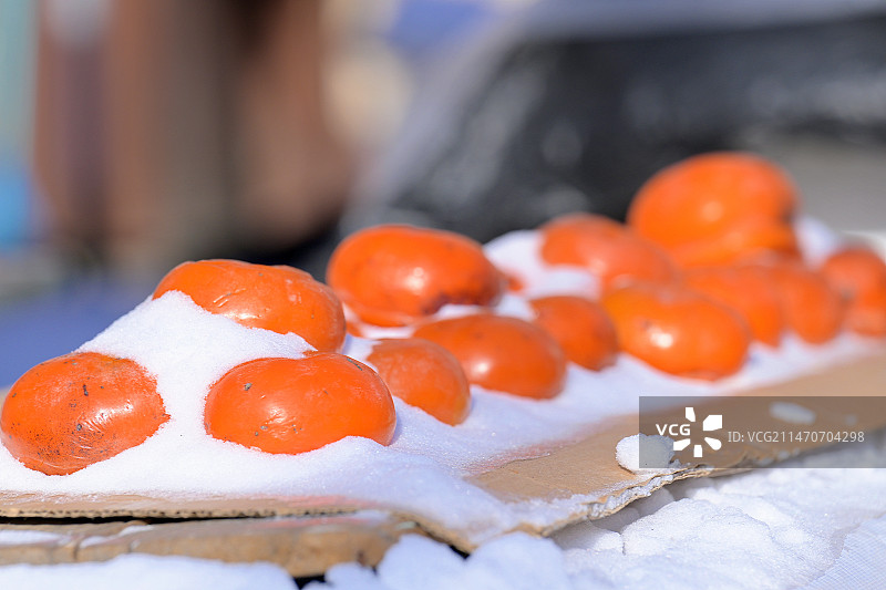 冻柿子图片素材