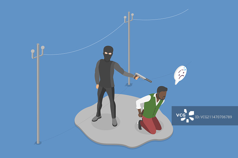 2.5D扁平化杀手图片素材