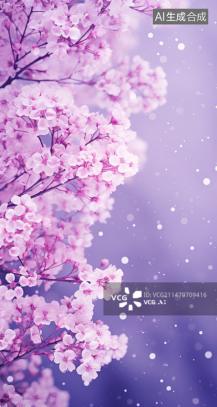 【AI数字艺术】春天盛开的樱花图片素材