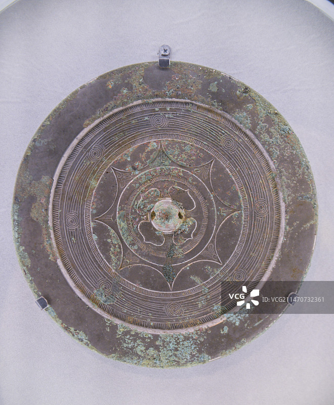 圆铜镜图片素材