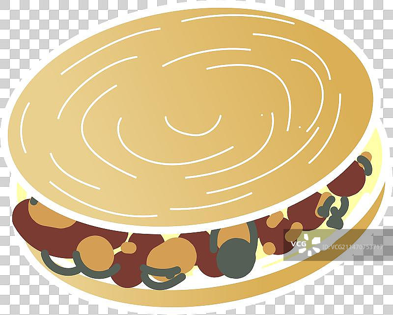 西安矢量插画建筑动物国风元素-1图片素材