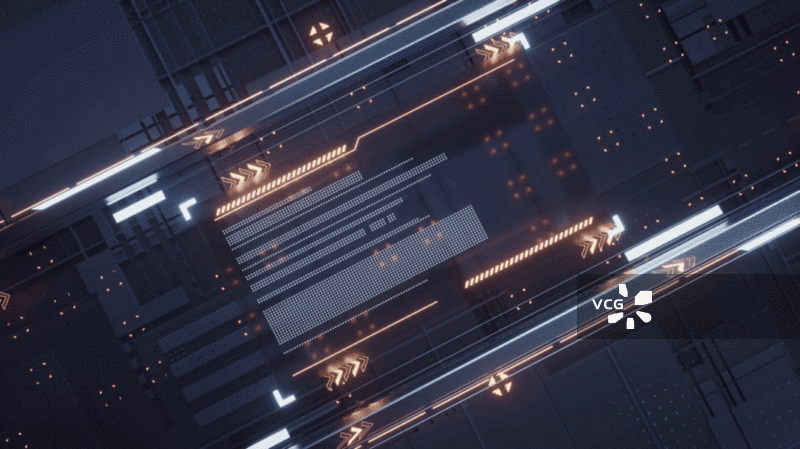 科技感显示屏与网络空间3D渲染图片素材