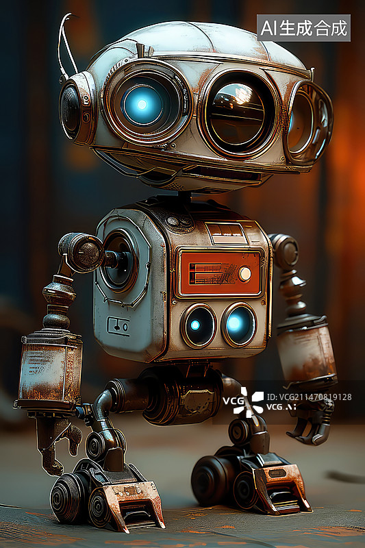 【AI数字艺术】机器人图片素材