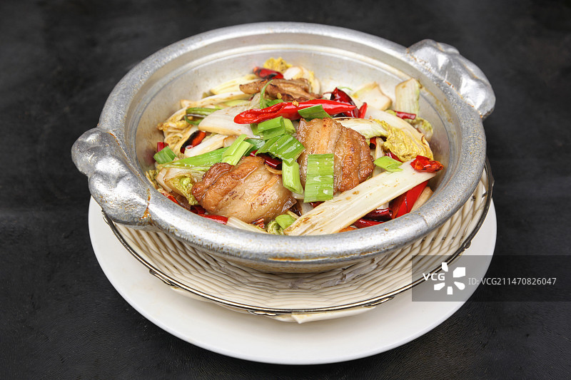 中餐美食-砂锅娃娃菜图片素材