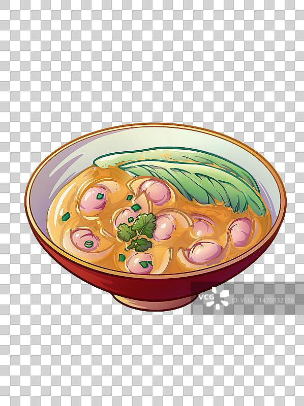 食物一碗云吞小吃国潮图片素材