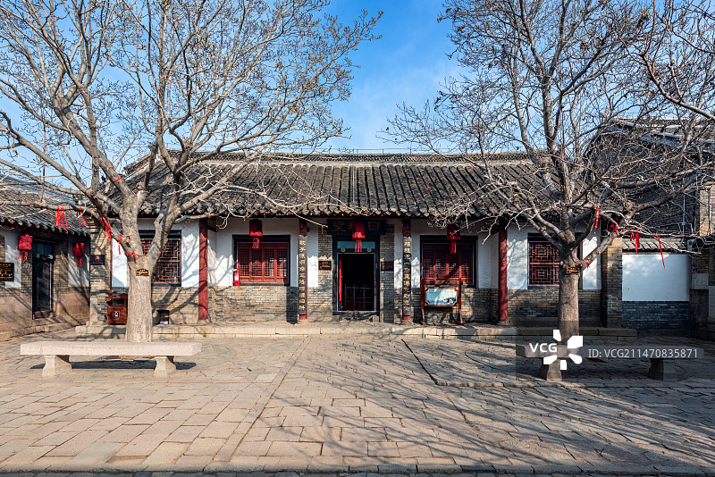 山东栖霞牟氏庄园冬季风光图片素材