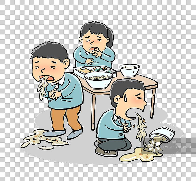多人食物中毒图片素材