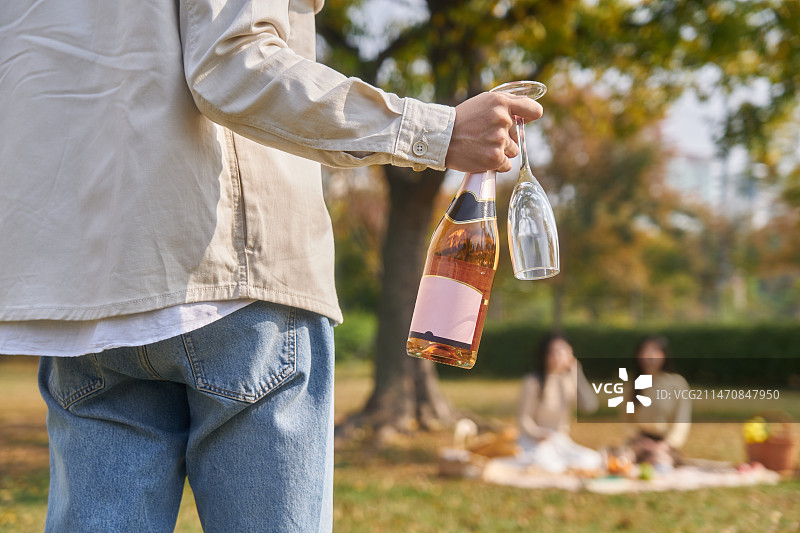 韩国户外野餐自然风光休闲周末假期图片素材