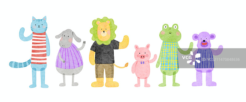 动物玩具插画图片素材