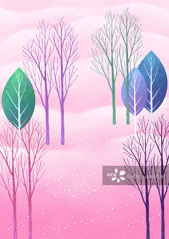 唯美背景元素 冬天美丽的自然风光图片素材
