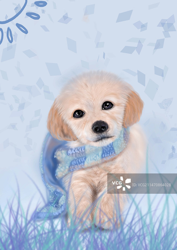 小狗插画图片素材