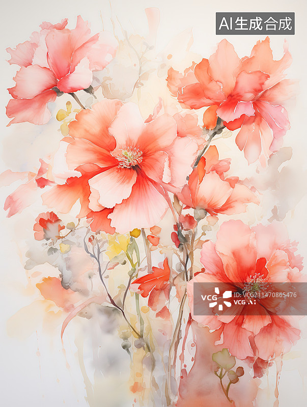 【AI数字艺术】春天盛开的粉色杏花图片素材