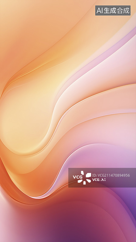 【AI数字艺术】柔和桃色抽象手机壁纸图片素材