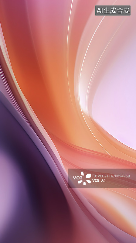 【AI数字艺术】柔和桃色抽象手机壁纸图片素材