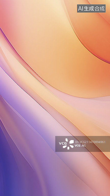 【AI数字艺术】柔和桃色抽象手机壁纸图片素材