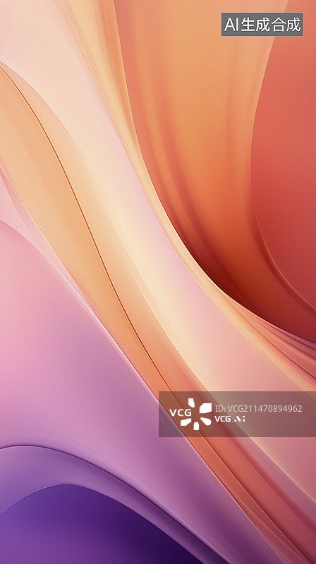 【AI数字艺术】柔和桃色抽象手机壁纸图片素材