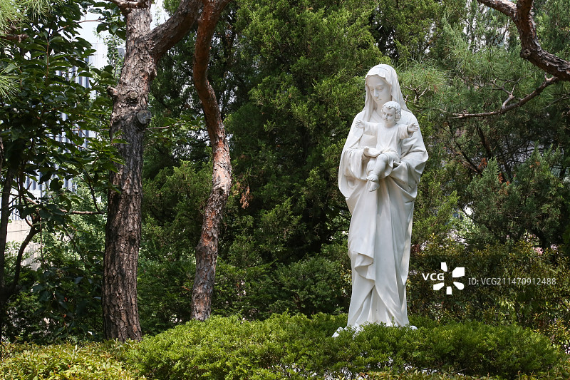 圣母玛利亚雕像图片素材