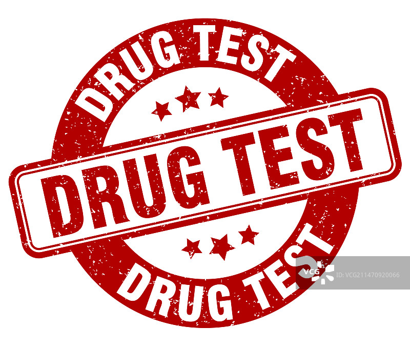 药物检测标签圆形Grunge印章图片素材