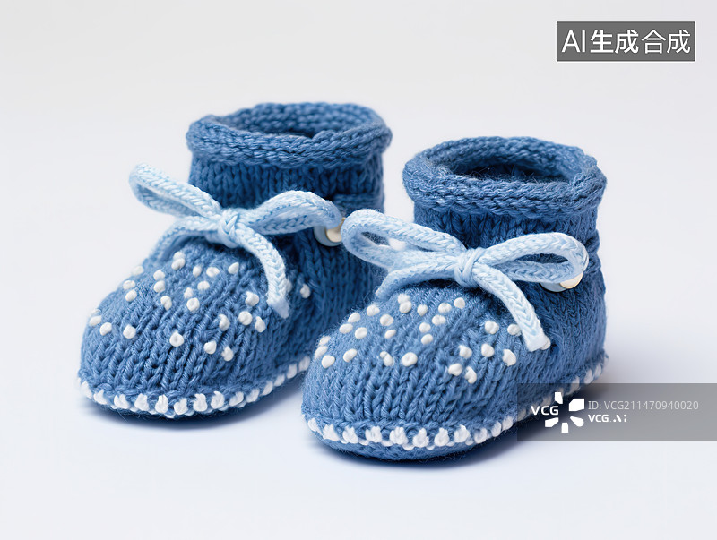 【AI数字艺术】白色背景上的蓝色凉鞋特写镜头图片素材