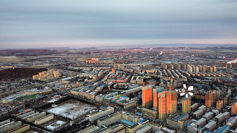 敖东城夕阳图片素材