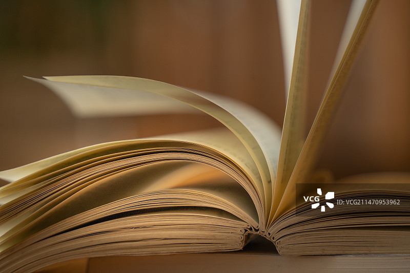 一本打开的书籍图片素材