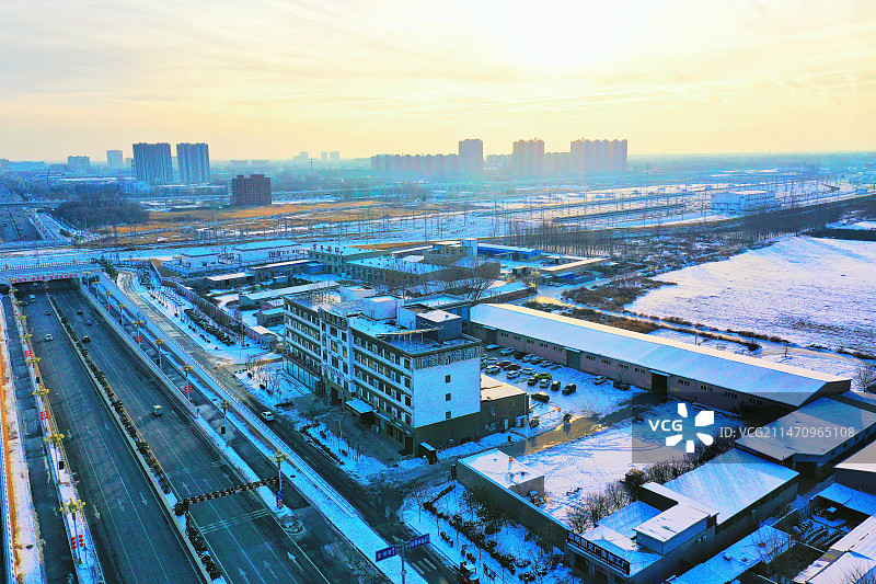 雄安新区雄县大雪后的风光美 （雄县风光）图片素材