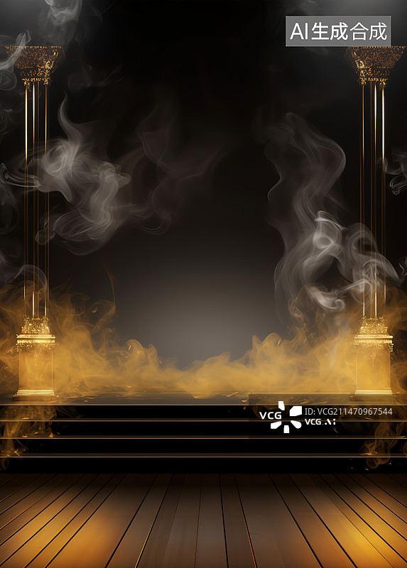 【AI数字艺术】黑色背景下照明设备的特写镜头图片素材