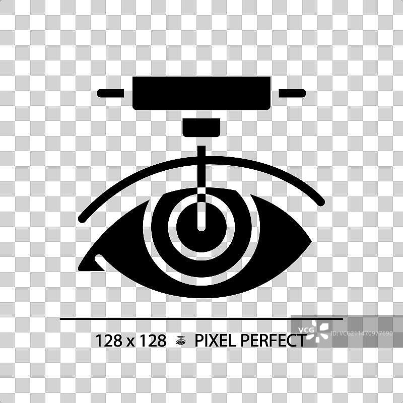 2D简约黑色激光手术图标图片素材