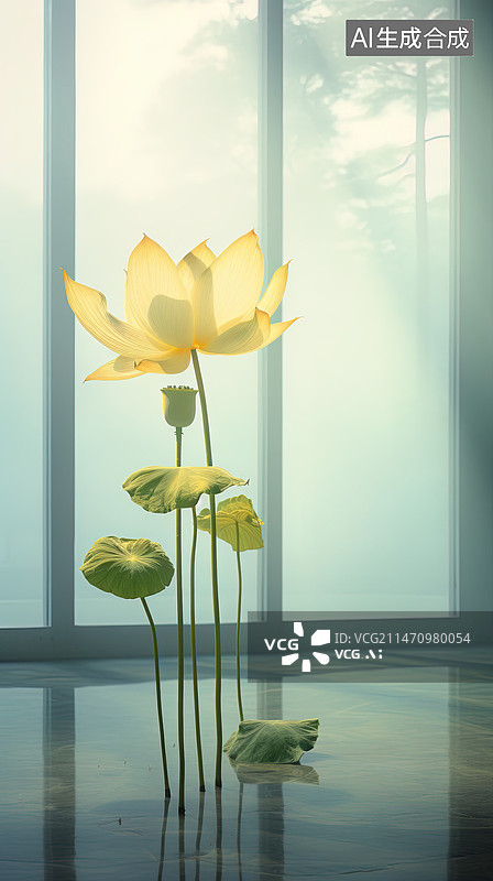 【AI数字艺术】禅意莲图片素材