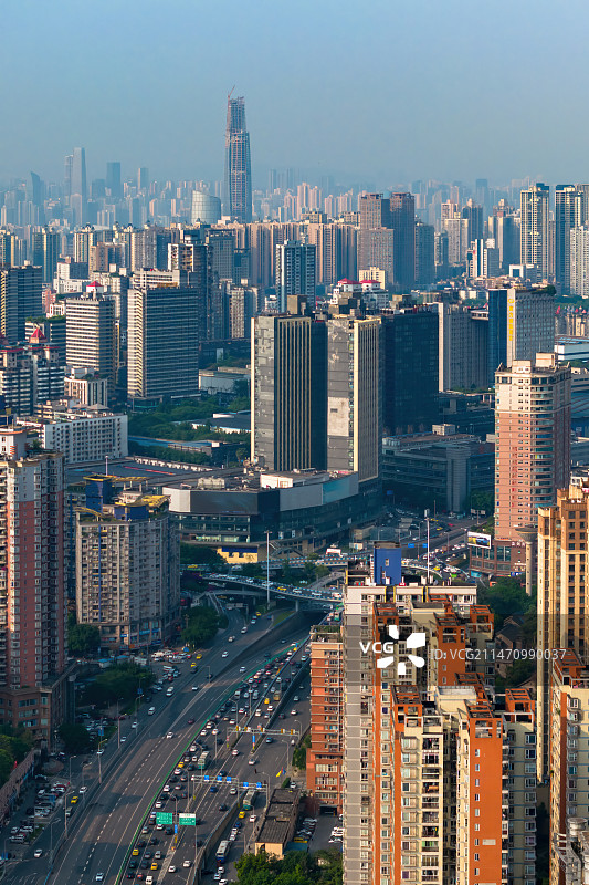 航拍重庆九龙坡陈家坪白昼都市风光图片素材