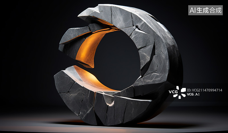 【AI数字艺术】黑色背景下的折纸特写镜头图片素材