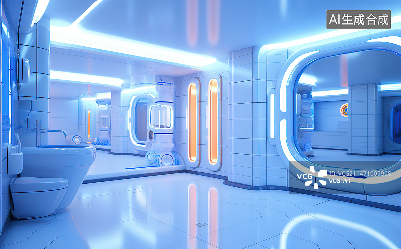 【AI数字艺术】现代医院的走廊图片素材