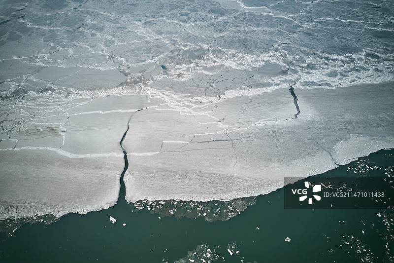 极寒下的胶州湾图片素材
