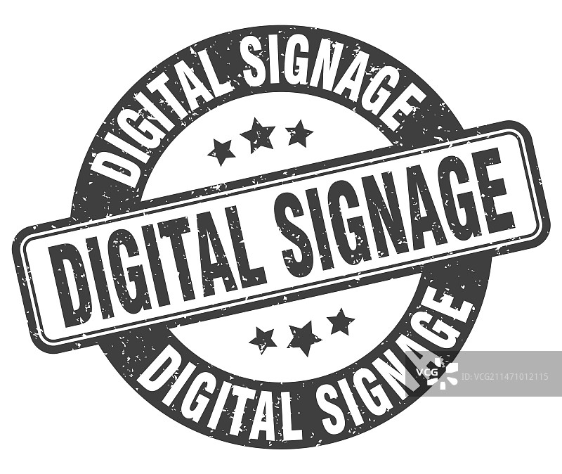 数字标牌圆形标签印章图片素材