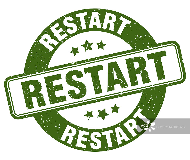 重启印章圆形复古标签图片素材