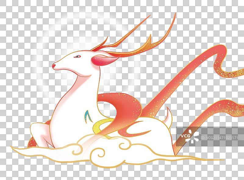 敦煌 九色鹿 动物 壁画图片素材