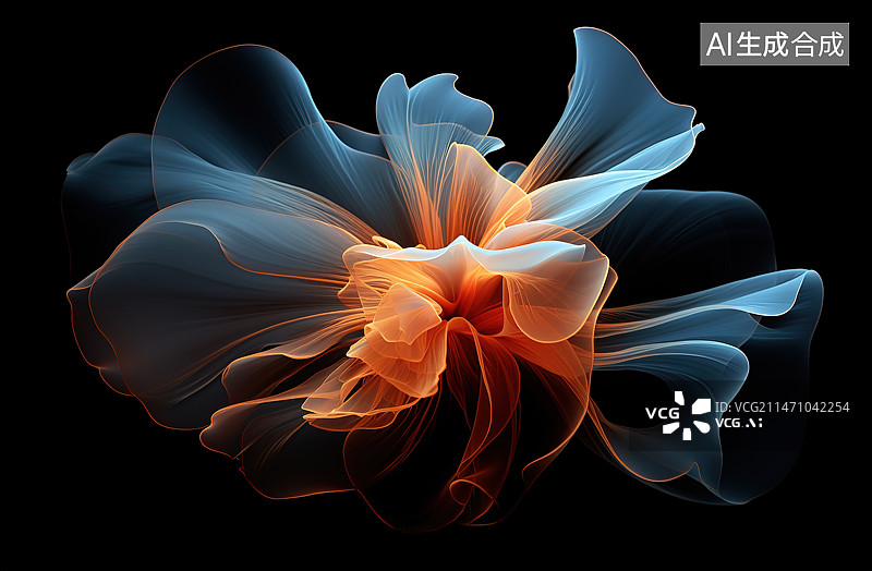 【AI数字艺术】黑背景光绘创意摄影图片素材