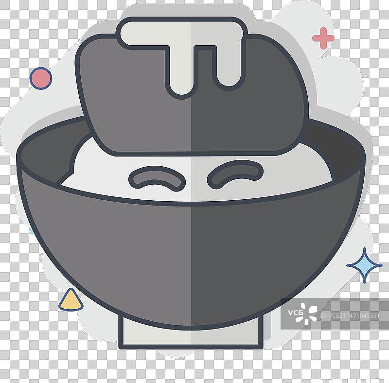 鳗鱼寿司图标-漫画风格图片素材