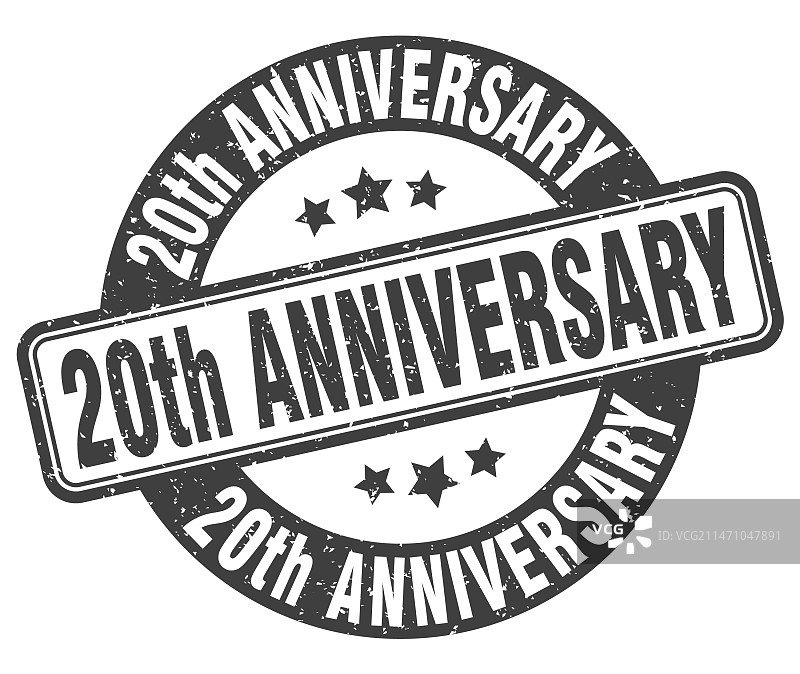 20周年纪念邮票20周年纪念标签图片素材