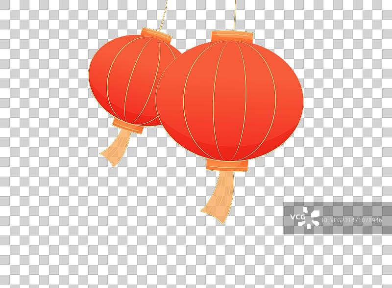 灯笼插画元素图片素材