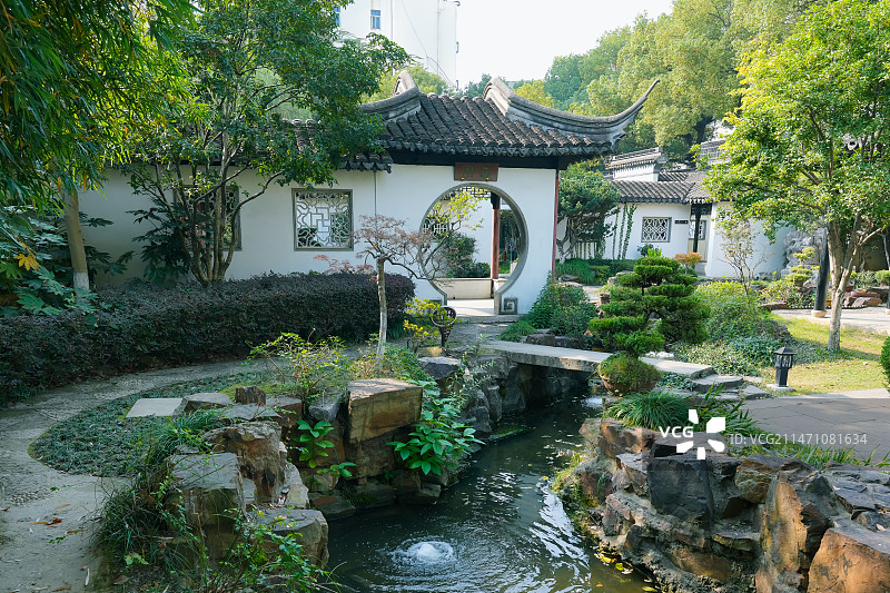 无锡市薛福成故居花园  江南园林   薛家花园  钦使第  江南豪宅图片素材