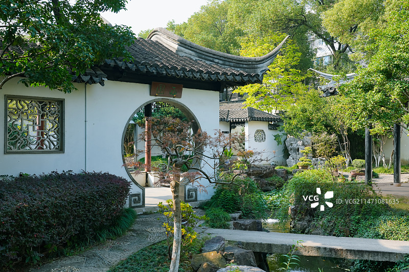 无锡市薛福成故居花园  江南园林   薛家花园  钦使第  江南豪宅图片素材